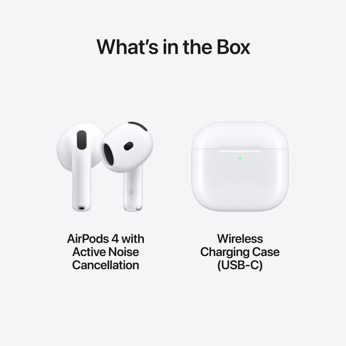 AirPods 4 with Active Noise Cancellation.
