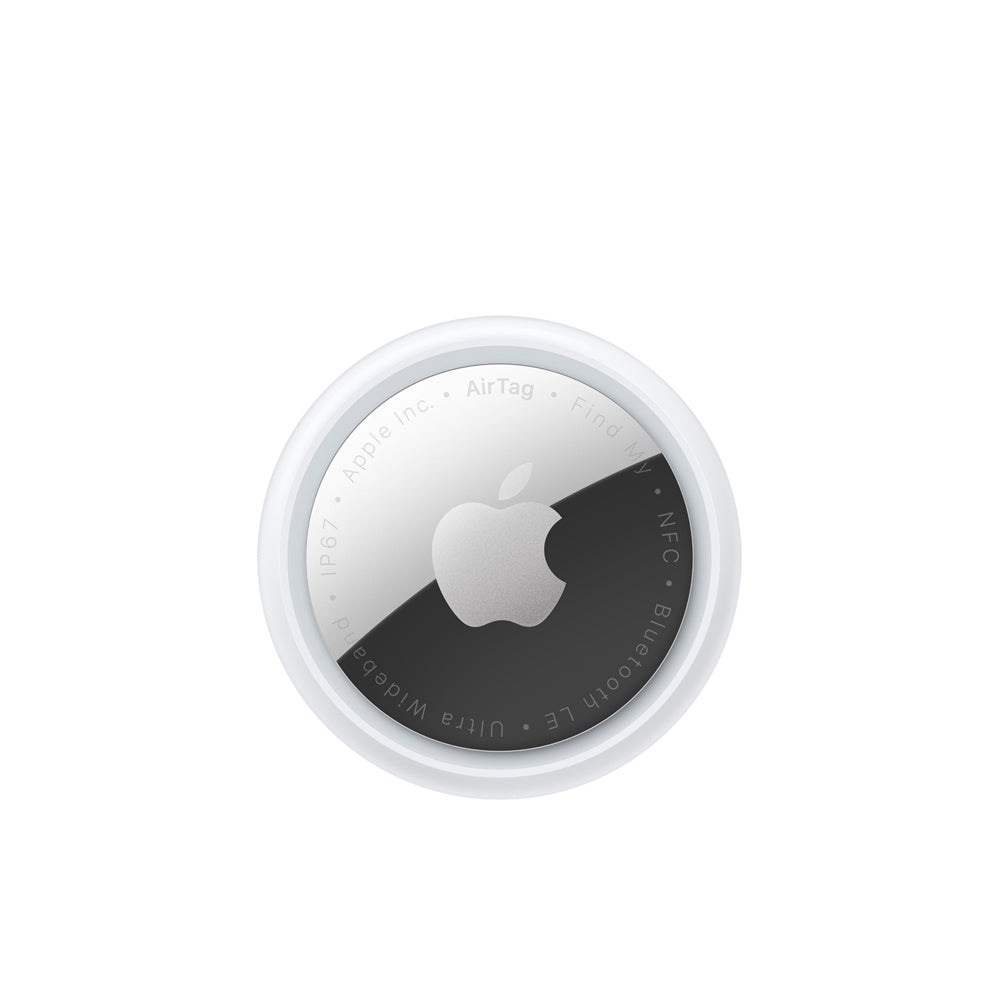 Apple AirTag front and back view